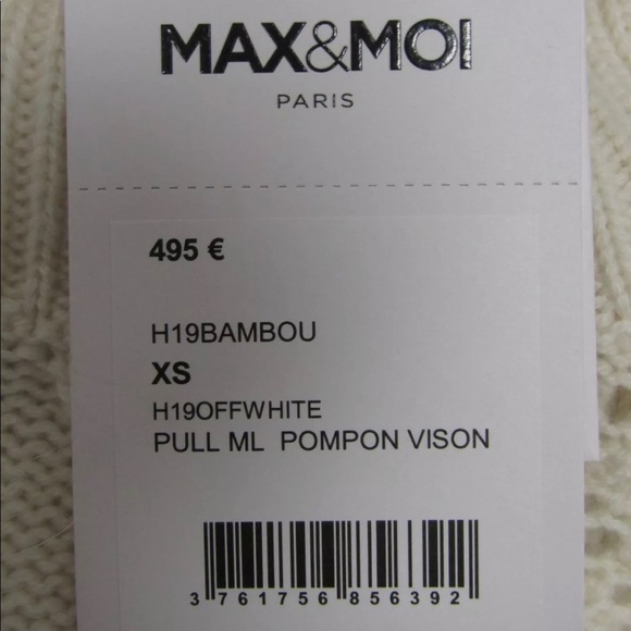 ❄️Max & Moi Bambou Pom-Pom Sweater Off White❄️ - Picture 6 of 6